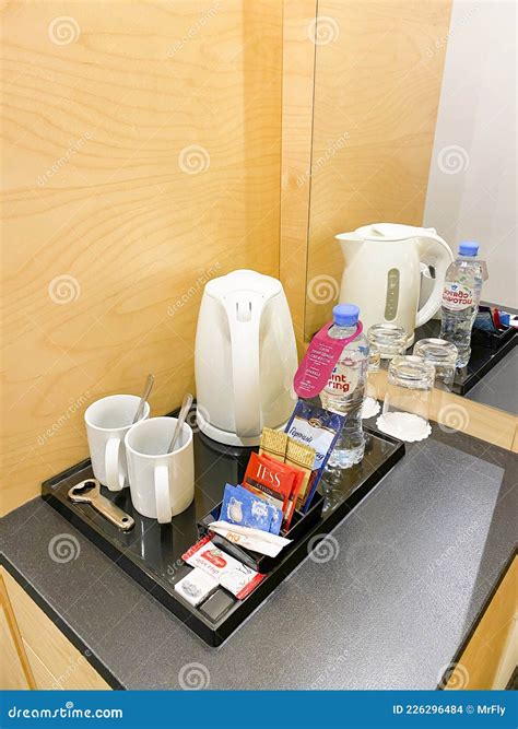 Hotel Complimentary Set of Hot and Cold Drinks Editorial Stock Image - Image of kitchen, home ...