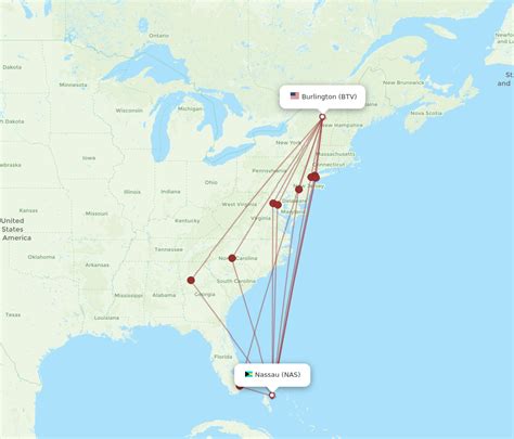 All Flight Routes From Nassau To Burlington Nas To Btv Flight Routes