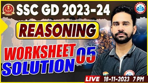 Ssc Gd Ssc Gd Reasoning Worksheet Solution Reasoning