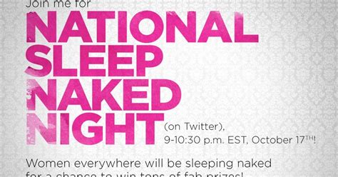 The Beauty Of Life National Sleep Naked Night Join Me For The Twitter