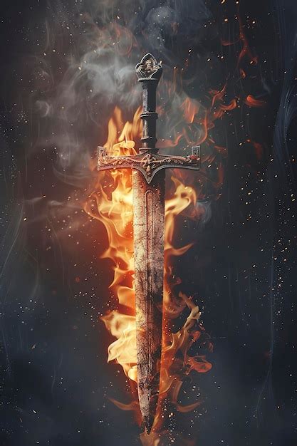 A The Bible Word of God Sword of Fire the Gospel | Premium AI-generated image