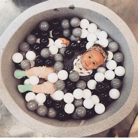 Misioo Modern Grey Ball Pit Monochrome Black Grey And White Balls