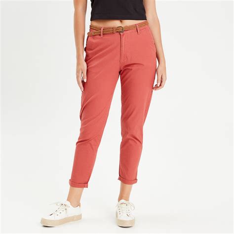 Pantalon chino 7 8ème vieux rose femme Cache Cache