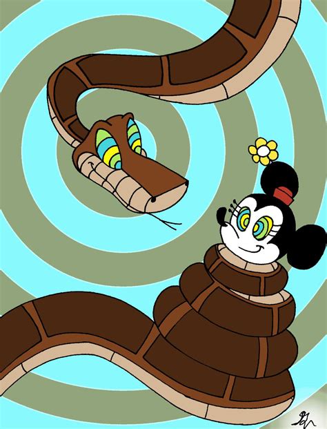 Kaa Meets Minnie Mouse Painted By Lol20 On Deviantart