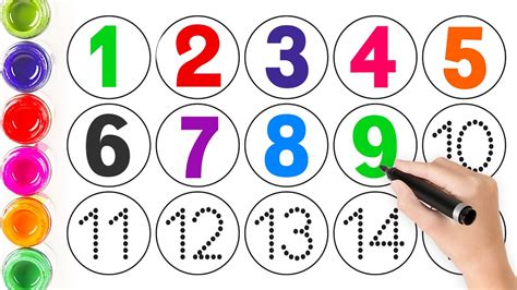 Counting Numbers Write And Read Numbers 12345 Learning For Kids 1