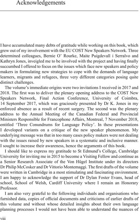 Acknowledgements Language Policy And The New Speaker Challenge