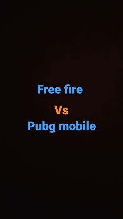 Free Fire Vs Pubg Mobile 😈💯 Youtube