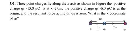 Answered Q1 Three Point Charges Lie Along The X Bartleby