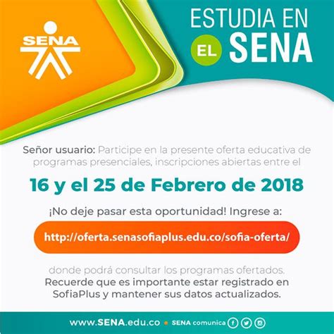 Portal De Oferta Educativa Sena Sofia Plus Ofertas Se As