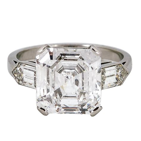 476 Carat Asscher Cut Diamond Platinum Ring For Sale At 1stdibs