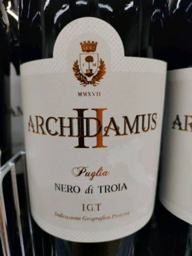 Archidamus II Nero Di Troia Vivino Deutschland