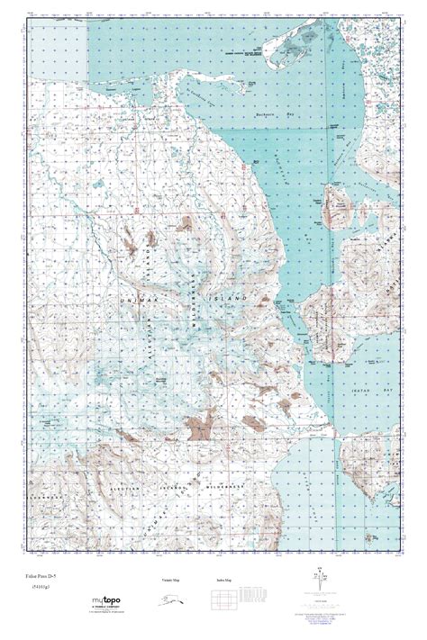 MyTopo False Pass D-5, Alaska USGS Quad Topo Map