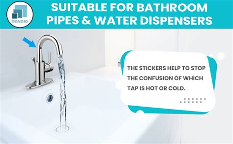 Amazon Danojo Faucet Stickers 15 Hot And Cold Water Stickers Kitchen Faucet Stickers