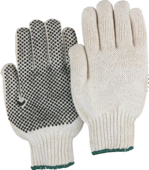 POLY COTTON KNITTED GLOVES WITH DOTS ON ONE SIDE Acure Safety