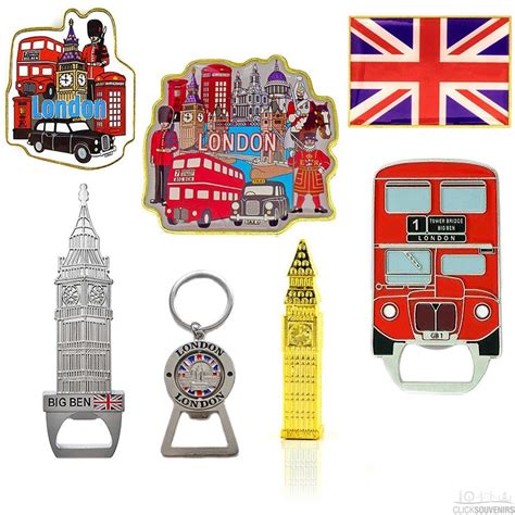 Gift Set of Seven London Fridge Magnets and Bottle Openers