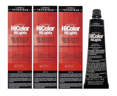 L Oreal Excellence Hicolor Highlights Magenta 35 Ml Haarfarbe 3er Pack