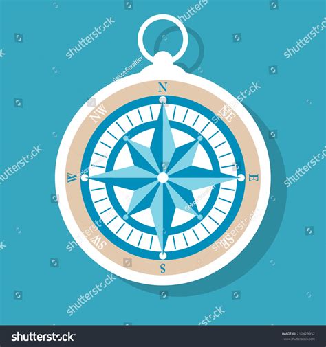 Vector Compass Rose Icon Stock Vector (Royalty Free) 210429952 ...