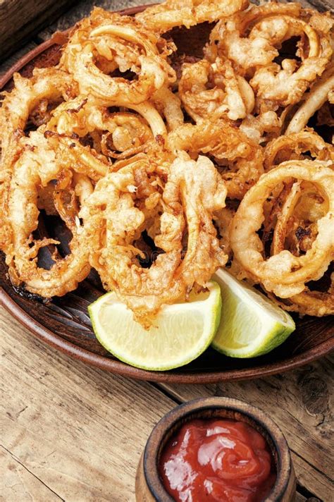 Crispy Fried Squid Rings Stock Image Image Of Roast 170279243