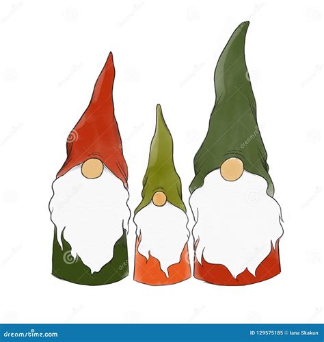 Gnomes. Dwarfs. Fairy Tale. Fantastic Character Set. Magical Stories Stock Illustration ...