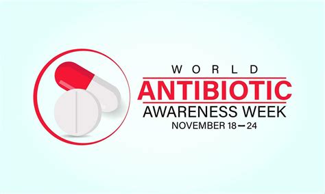 World Antibiotic Awareness Week Vector Icon Illustration Background