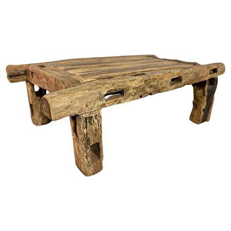 Large Rustic Indonesian Reclaimed Teak Coffee Table At Stdibs