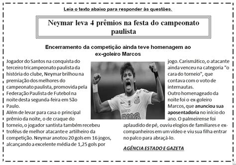Texto De Notícia Pequeno - Blog da professora Edivania: TEXTO E INTERPRETAÇÃO - NOTÍCIA