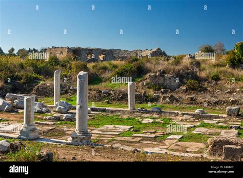 Ruins in Side, Turkey Stock Photo - Alamy