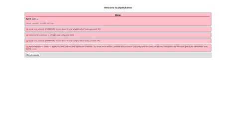 Php Access Denied For User Root Localhost PHP Laravel MySQL