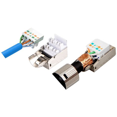 L TEK Telekommunikation RJ45 Stecker Geschirmt Werkzeuglos