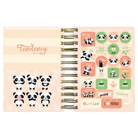 Agenda Di Ria Mini Mini Panda Spiral Ten Pt Un