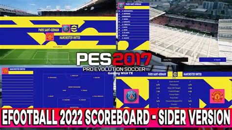 Pes New Efootball Scoreboard Sider Version Pes Gaming