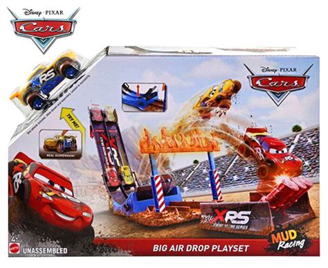 Disney Pixar Cars XRS Mud Racing Big Air Drop Playset Catch Au