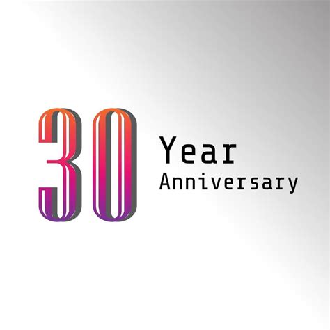 30 Years Anniversary Celebration Vector Template Design Illustration