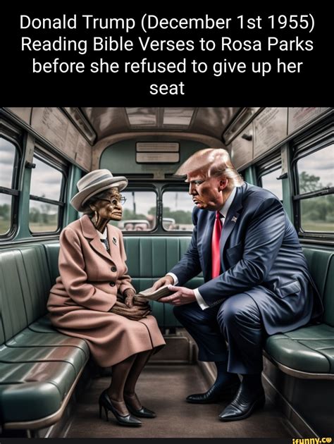 Donald Trump December Reading Bible Verses To Rosa Parks Before