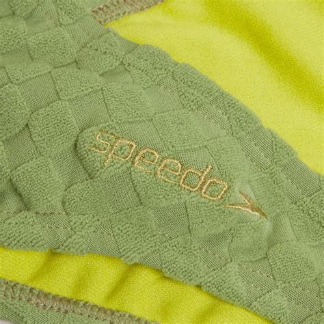 FLU3NTE Terry Scoope Bikini Bottom Green Speedo UK