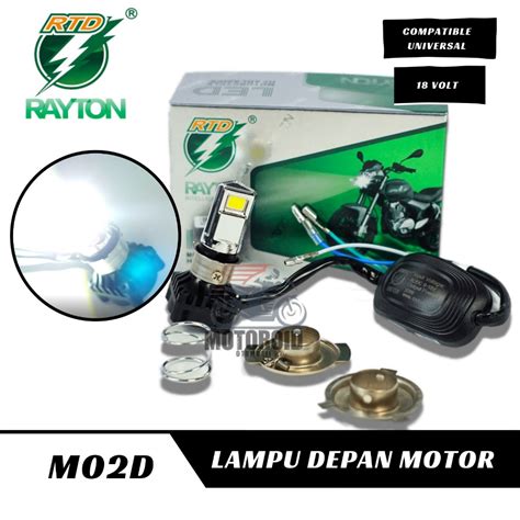 Jual Lampu Depan RTD M02D 35w 3 Sisi Mata LED RAYTON HEAD LAMP Shopee