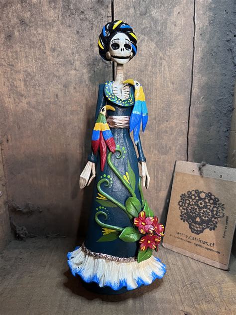 Catrina Frida Kahlo Julia Catrinas Artesan A Y Cultura Mexicana