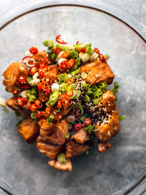 Thai Sweet Chili Air Fryer Salmon Bites Killing Thyme