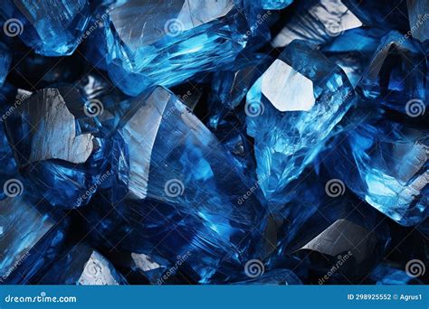 Illustration of Blue Crystal Stones Texture Background. Generative AI ...