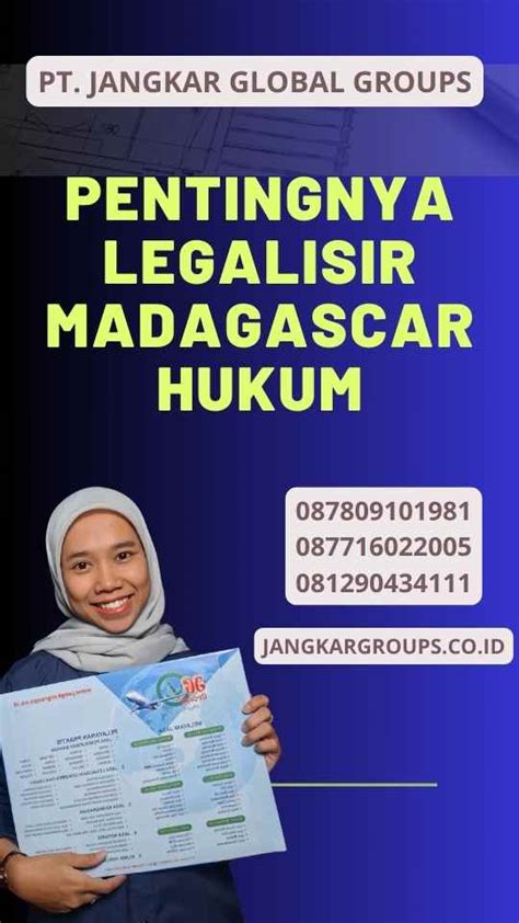 Pentingnya Legalisir Madagascar Hukum Jangkar Global Groups