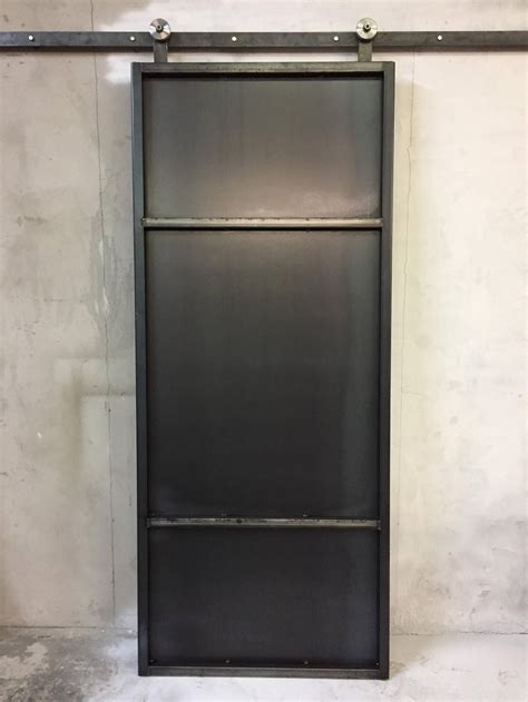 Industrial Metal Sliding Barn Door Steel Modern Custom Etsy Polska