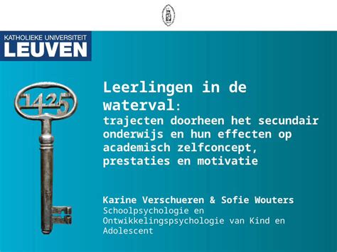 Ppt Leerlingen In De Waterval Trajecten Doorheen Het Secundair