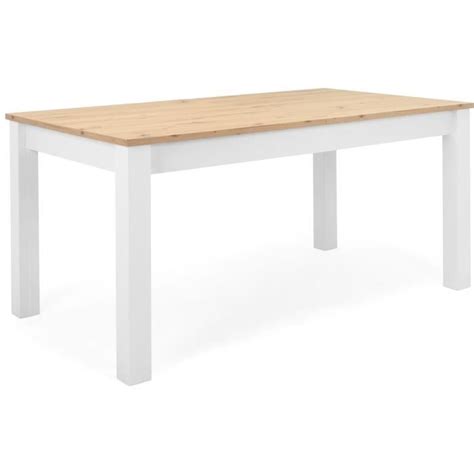 Table à manger extensible BERGEN Décor chêne artisan et blanc