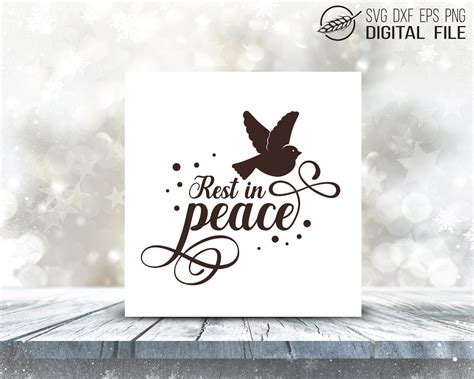 Rest In Peace Memorial Quote Svg Cut File Etsy