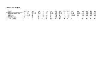 US/Eu Socks Size Chart Download Printable PDF | Templateroller