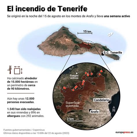 Mapa Del Incendio De Tenerife Tras Una Semana Activo