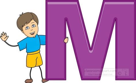 Alphabet Letters With Kids Children Alphabet Letter M Clipart