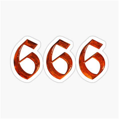 "666 | Satanic Aesthetic | 3D chrome typography" Sticker for Sale by ...