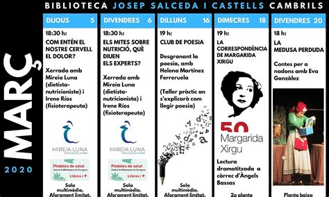 La Biblioteca Josep Salceda I Castells Programa Una Lectura