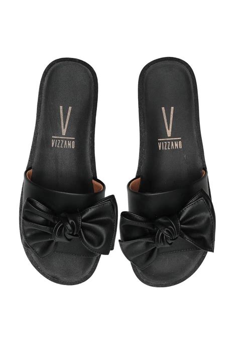 Chinelo Slide Vizzano Nó Preto Calçados casuais femininos Sandálias